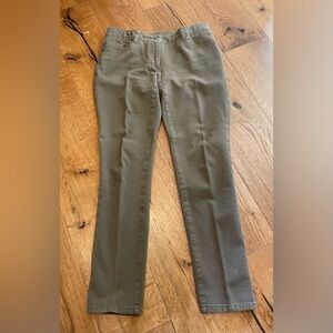 CHICO’S SO SLIMMING 5 POCKET JEANS DRAB ARMY GREEN